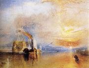 J.M.W. Turner The Fighting Temeraire Tugged to her Last Berth to be Broken Up France oil painting artist